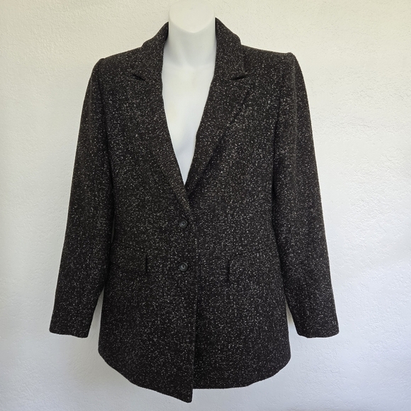 Something Navy Womens Bouclé Tweed Blazer size XS - Picture 5 of 10